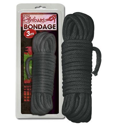 Shibari Bondage Lano NA BONDÁŽ 3m černé