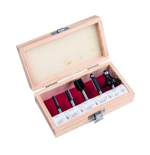 Levior Sada 5ks tvarové frézy do dřeva 8mm