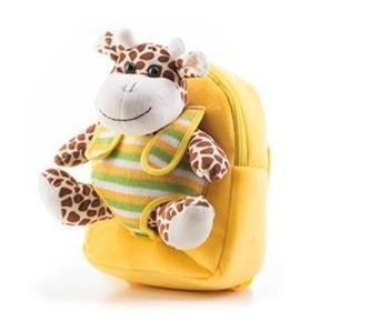G21 - Batoh s plyšovou žirafou, žlutý