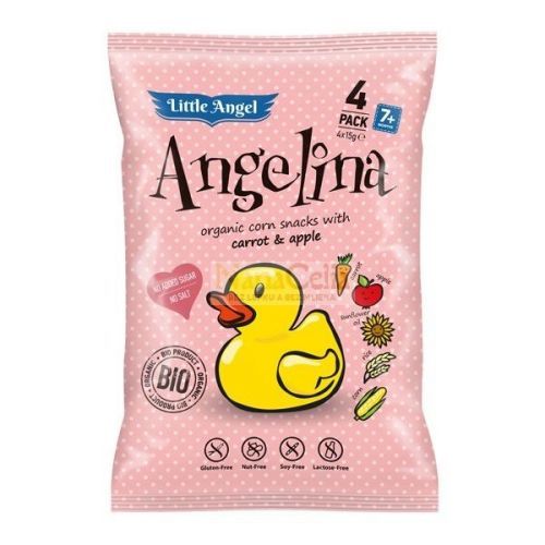 Bezlepkový snack BIO Angelina pro děti 4x15g