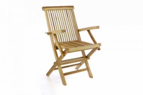 Divero Zahradní židle skládací - týkové dřevo