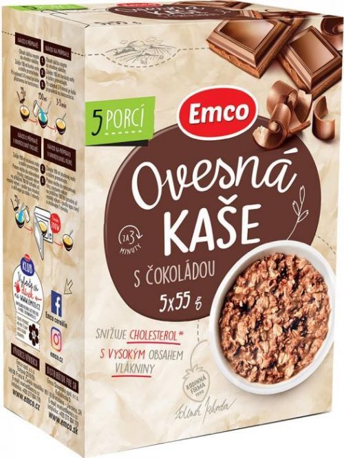 Emco Ovesná kaše s čokoládou 5x55g