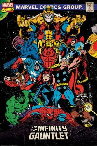 Posters Plakát, Obraz - Marvel Retro - The Infinity Gauntlet, (61 x 91,5 cm)