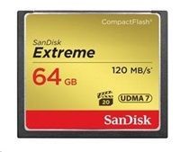 SanDisk Compact Flash Extreme (120 MB/s zápis 85 MB/s UDMA7) - 64GB