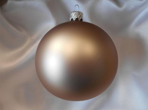 Malá vánoční koule 6 ks - světle hnědá matná