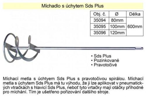 Míchadlo SDS plus 100 x 500 mm pozinkované