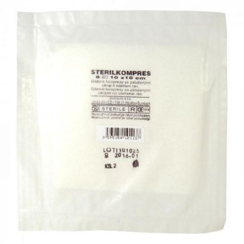 Gáza hydrofilní kompresy sterilní 10x10cm/2ks Steriwund