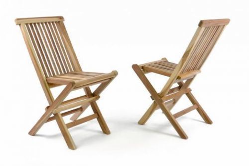 Divero Zahradní sada 2 dětských dřevěných židlí