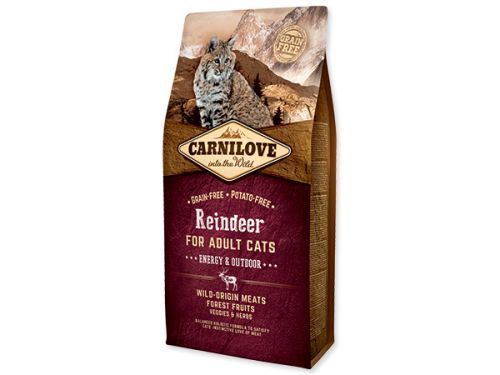 CARNILOVE Reindeer Adult Cats Energy and Outdoor (6kg)