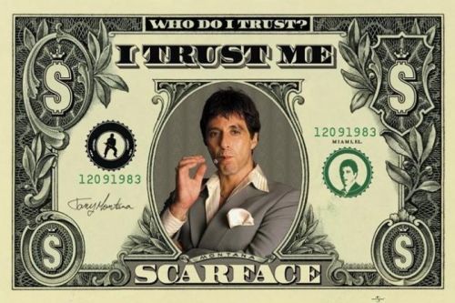 Posters Plakát, Obraz - SCARFACE - dollar, (91,5 x 61 cm)
