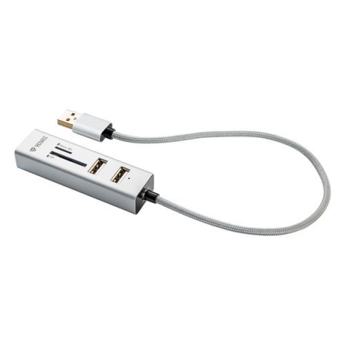 Redukce USB hub YENKEE + čtečka YHC 101SR