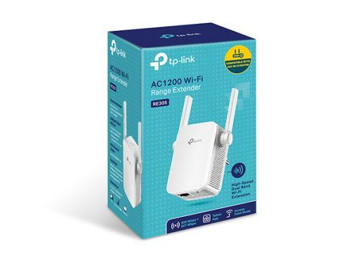 TP-Link RE305 Dual Band AC1200 Wireless Range Extender, 2 anteny,10/100