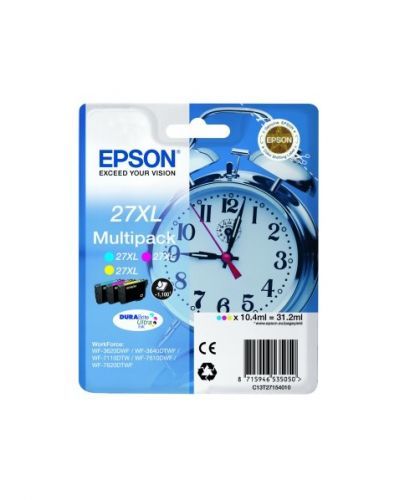 EPSON cartridge T2715 (cyan/magenta/yellow) multipack (budík) XL