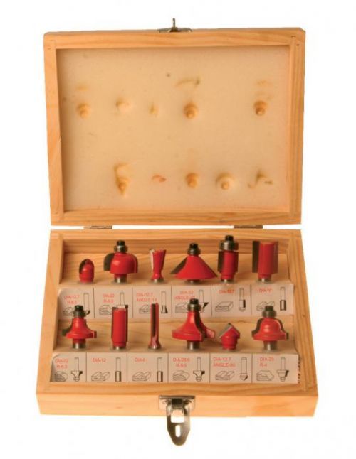 Levior Sada 12ks tvarové frézy do dřeva 8mm