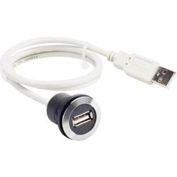 USB vestavný kabel Schlegel RRJVA_USB, IP65, zásuvka Typ A, kabel 60 cm, bílý