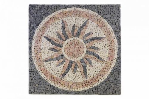 Divero Garth Mramorová mozaika - motiv slunce 120x120 cm