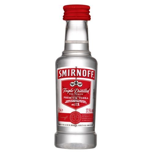 vodka Smirnoff clear 37,5% 50ml miniatura etik2