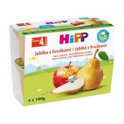 HIPP OVOCE 100% BIO Jablka s hruškami 4x100g