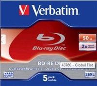 Verbatim Blu-ray BD-RE Dual Layer [ jewel case 5 | 50GB | 2x | HARD COAT ]