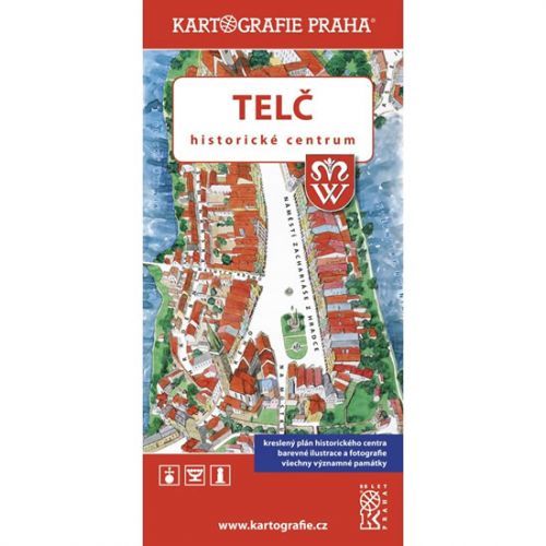 Telč - Historické centrum/Kreslený plán města
					 - neuveden