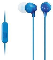 SONY MDR-EX15AP - Sluchátka do uší s mikrofonem - Blue