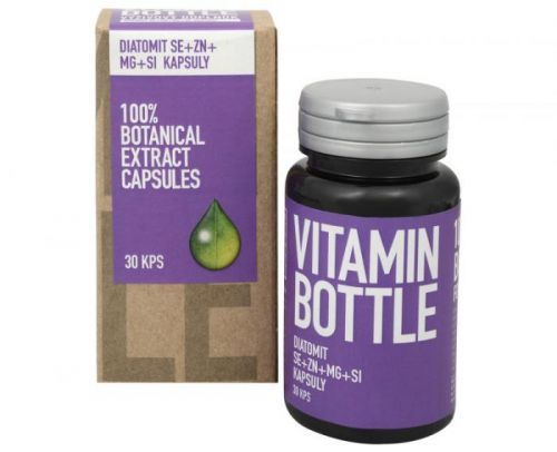 Diatomit Vitamin-Bottle Se + Zn + Mg + Si 30 kapslí