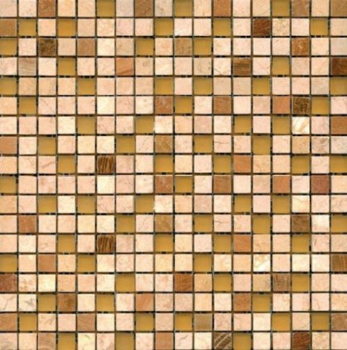 Premium Mosaic Stone Mozaika mix béžová-oranžová-sklo 1,5x1,5 cm 30,5x30,5 cm STMOS15MIX2