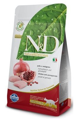 N&D Grain Free CAT NEUTERED Chicken&Pomegr. 1,5kg