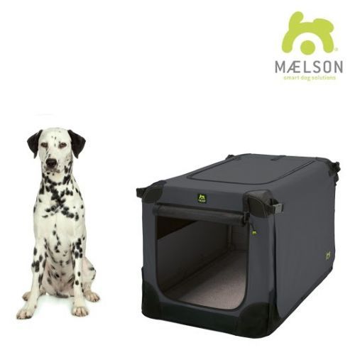 Maelson Soft Kennel Nylonová přepravka černo-antracitová L 82x59x59