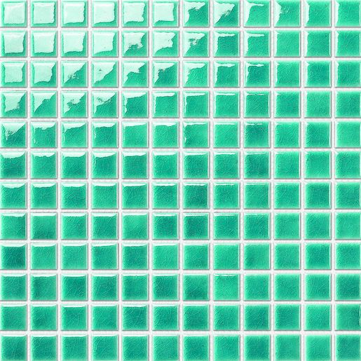 Premium Mosaic Stone Keramická mozaika světle-zelená 2,3x2,3 cm MOS23LGR