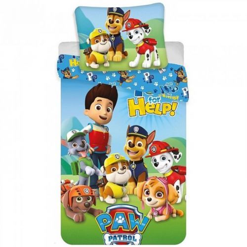 Jerry Fabrics Dětské povlečení Paw Patrol Help PP137 bavlna 140x200 + 70x90 cm