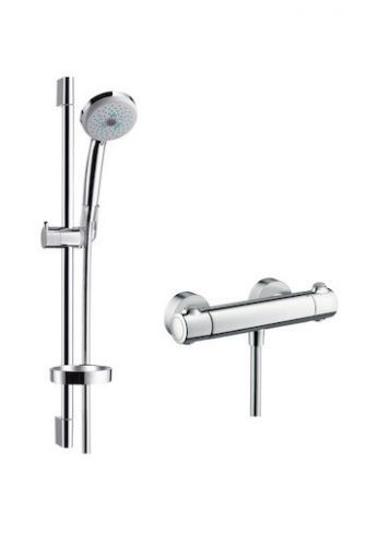 Sprchová baterie nástěnná Hansgrohe Ecostat se sprchovým setem, 150 mm 27086000