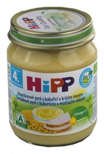 HiPP BABY BIO Br.pyré s kukuř.+krůt.m. 125g