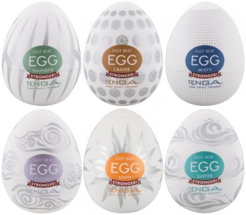 Výhodné balení masturbátorů pro muže TENGA Egg Stronger - 6 ks
