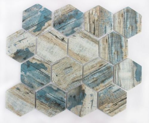 Premium Mosaic mozaika hexagon blue 25,8x29,8cm MOSV84HBL