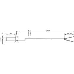 Termočlánek Enda K4-TC-J, -50 až 400 °C, délka kabelu 2 m, šířka čidla 7,97 mm