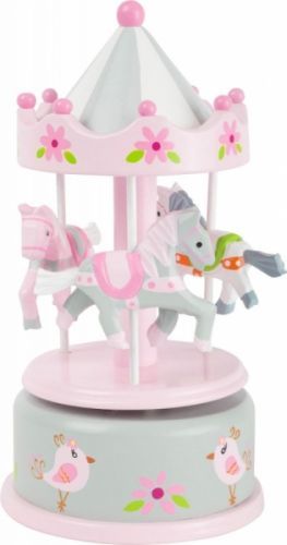 Legler Dřevěná hrací skříňka - Kolotoč s koníčky