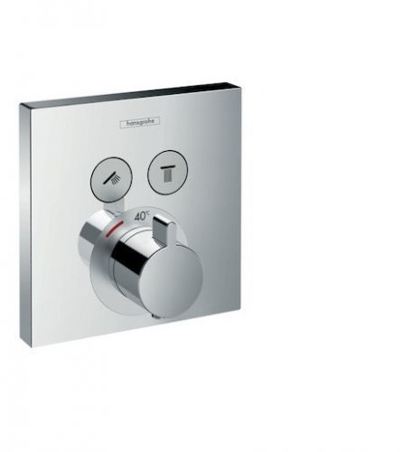 Hansgrohe Termostat Shower Select s podomítkovou instalací pro 2 spotřebiče, chrom - 15763000