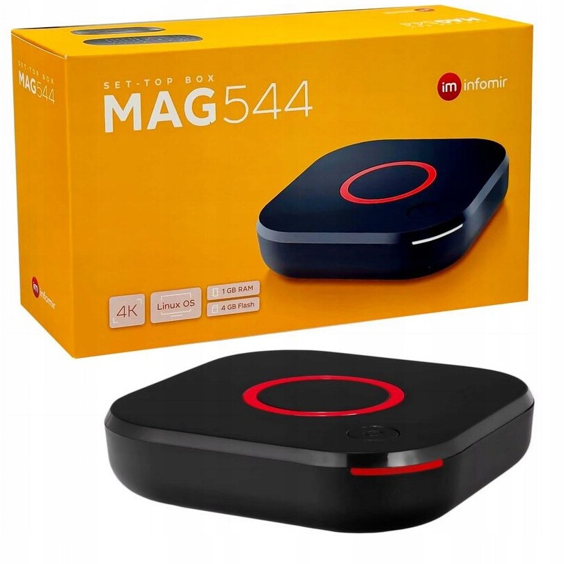 Televizní dekodér Mag 544 imInfomir 4K Linux Os 1GB Ram 4GB Flash
