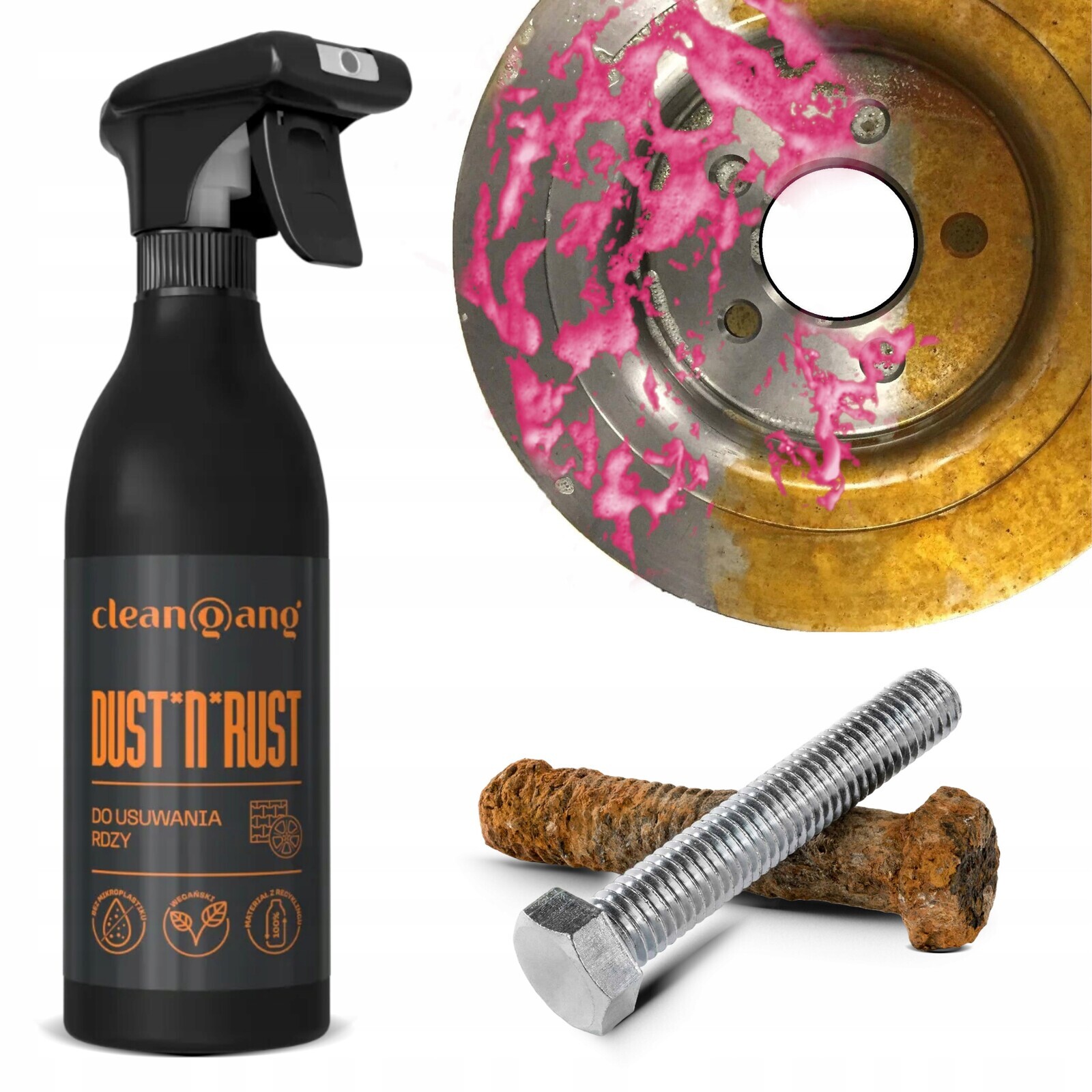 3X CleanGang Čisticí prostředek na odstraňování rzi, přípravek 500 ml