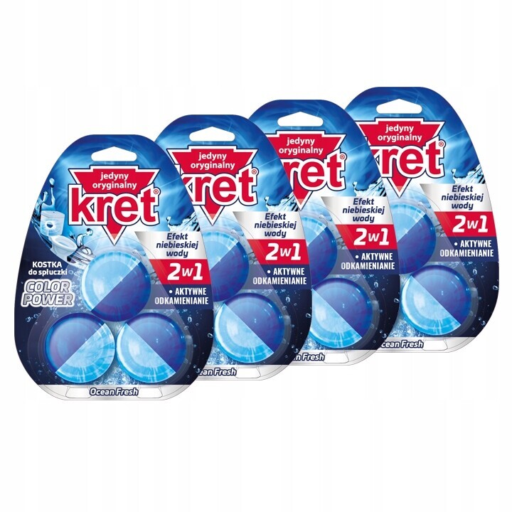 2x Kret Kostka do splachovače Ocean Fresh 50G X12