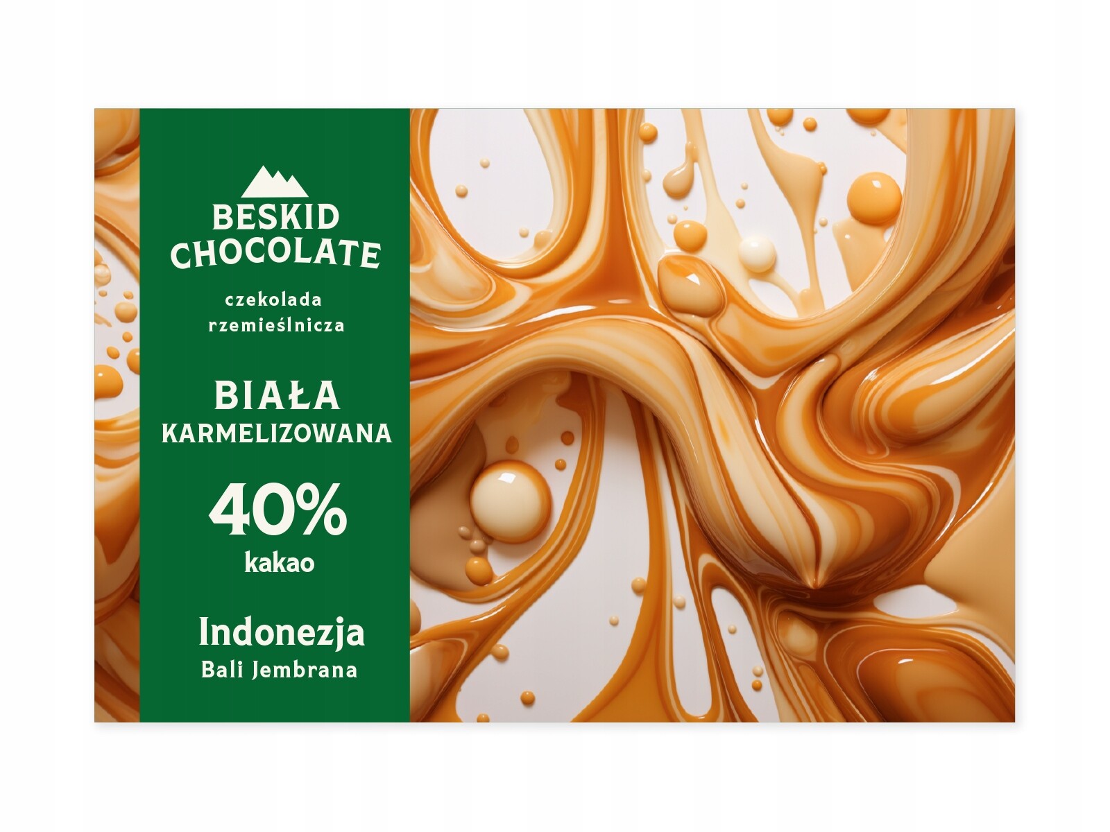 2x Čokoláda Bílá Karamelizovaná 40% Kakao Beskid Chocolate
