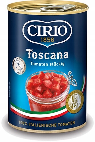 Rajčata Toscana v kusech 400 g Cirio