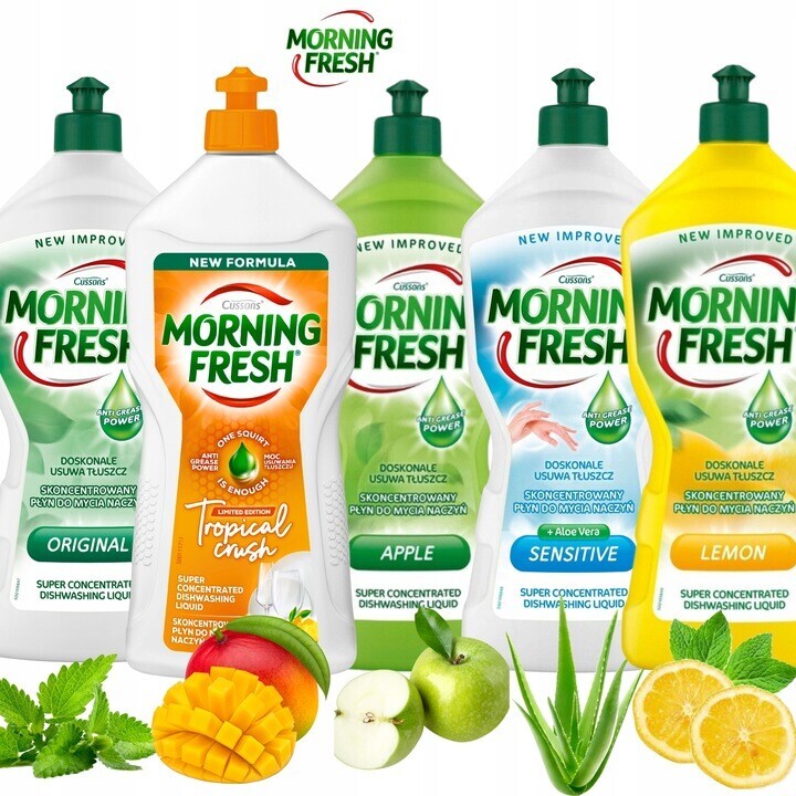 Morning Fresh tekutý prostředek na mytí nádobí MIX 5 x 900 ml