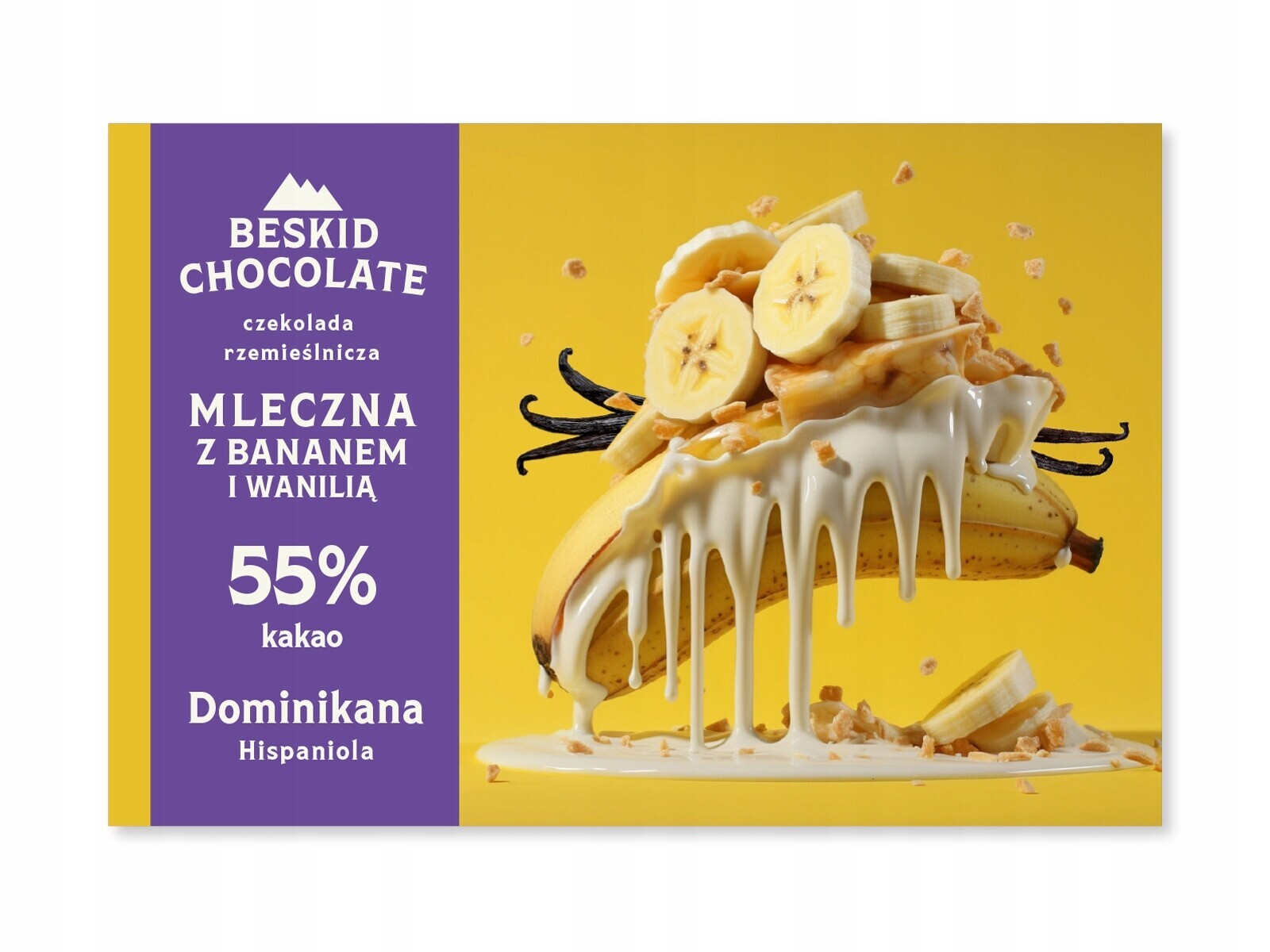 2x Čokoláda S Banánem A Vanilkou Beskid Chocolate 70 g
