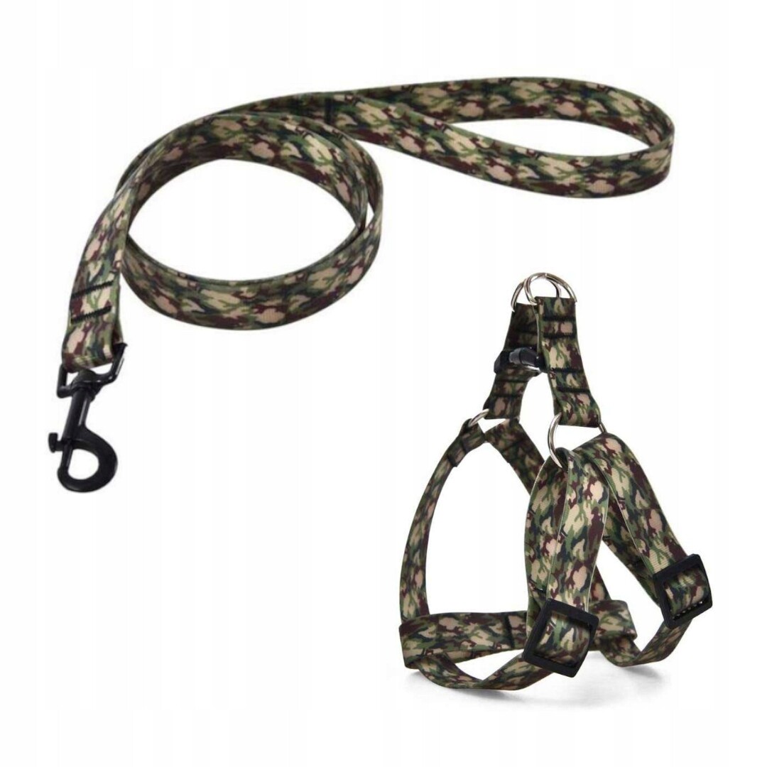 Barry King Postroj 2x35-55 cm Vodítko 2x120 cm Maskáčový Vodotěsný