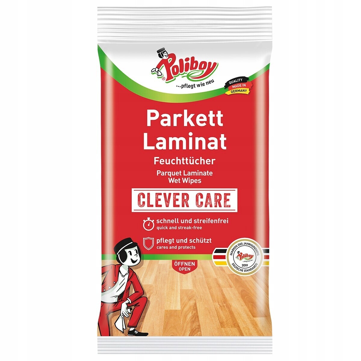 3 x Poliboy, laminát, ubrousky na čištění parket, 15 kusů