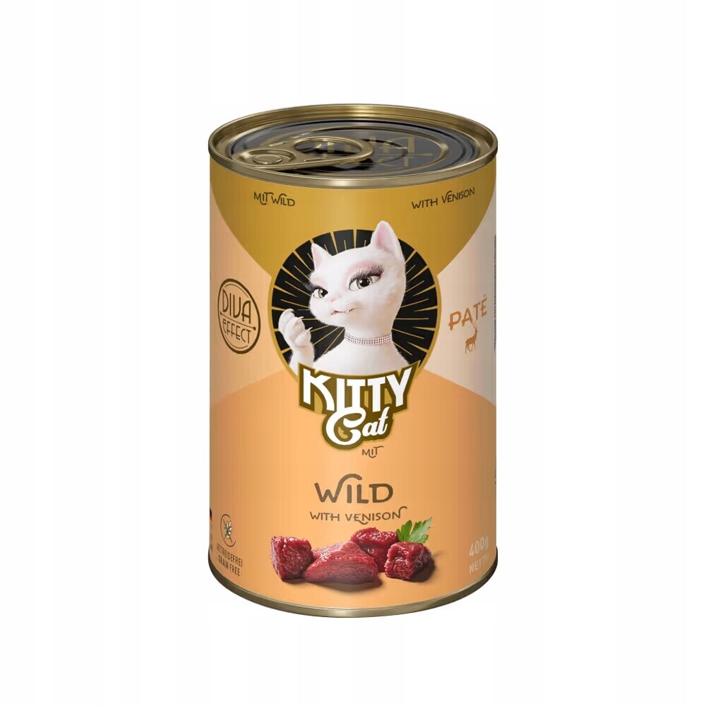 5X Kitty Cat Venison Pate 400g mokré krmivo pro kočky