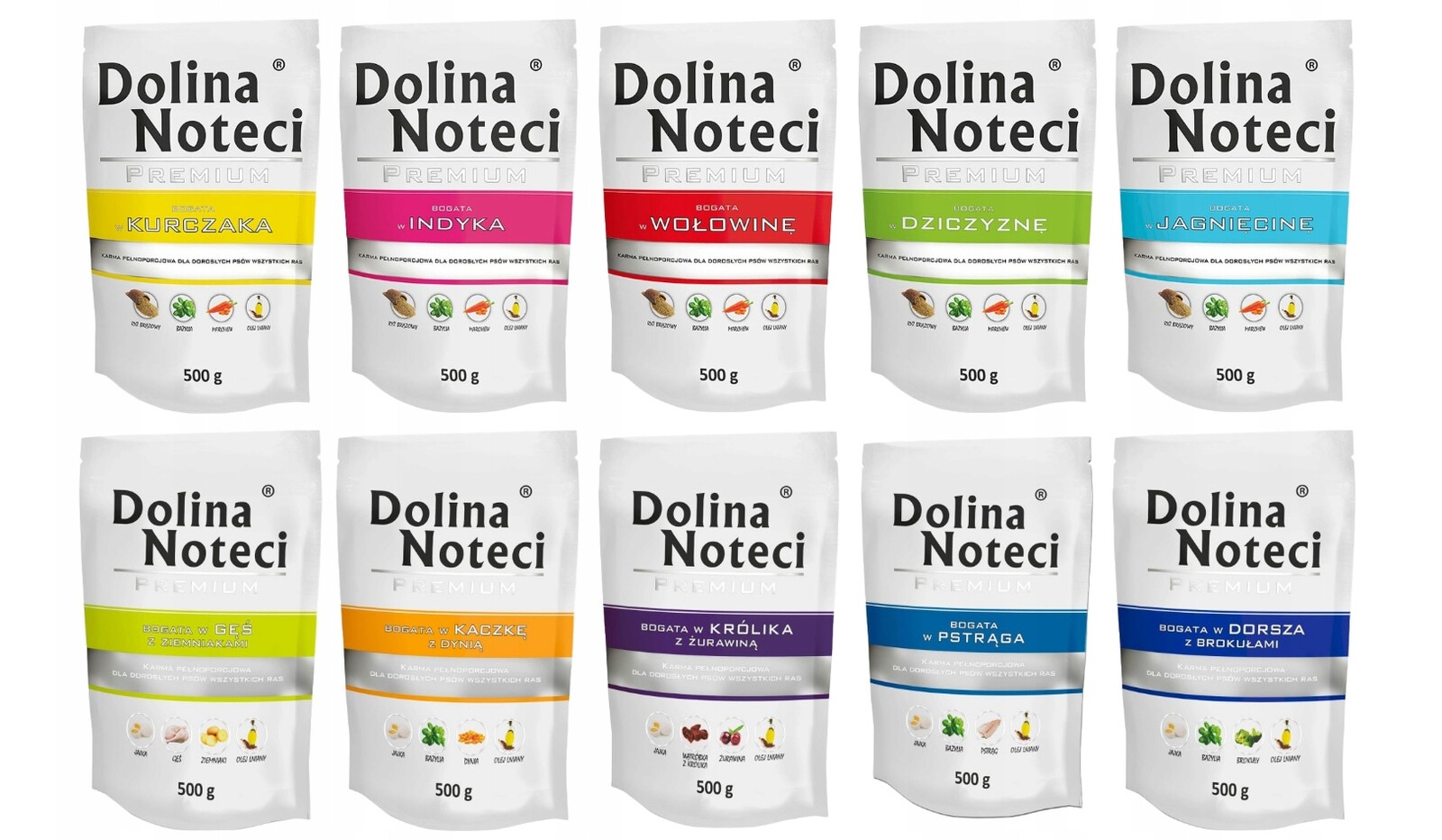 Dolina Noteci Premium MIX 30 x 500 g Bez Kuřecího Masa