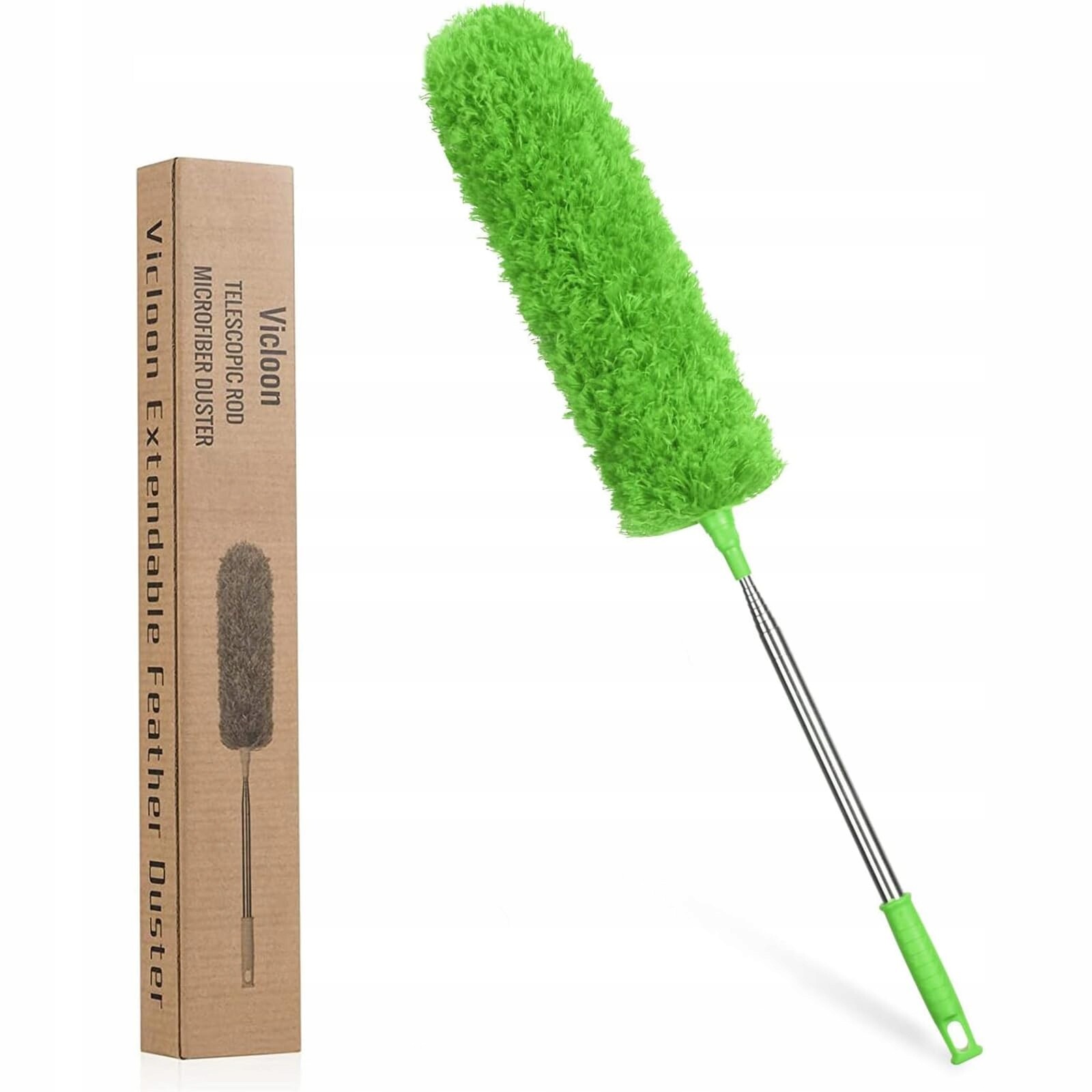 Vicloon Teleskopický Vysavač Mikrovlákno 243 cm Omyvatelný Zelený
